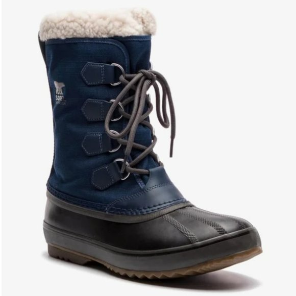 Sorel 1964 Pac Nylon WP Snow Boots Collegiate Blue Beige Men's 8 - Picture 1 of 16
